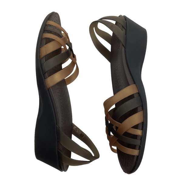 CROCS Isabelle Huarche Strappy Wedge Sandals - Picture 9 of 11